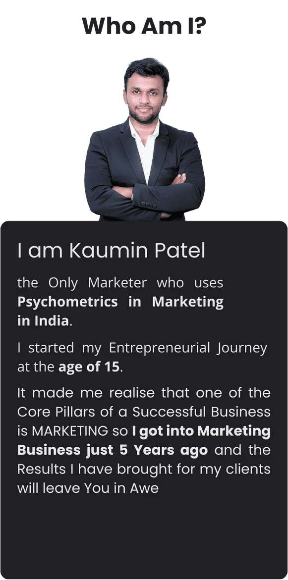 kaumin patel the only marketer who use psychometrics in marketing in india